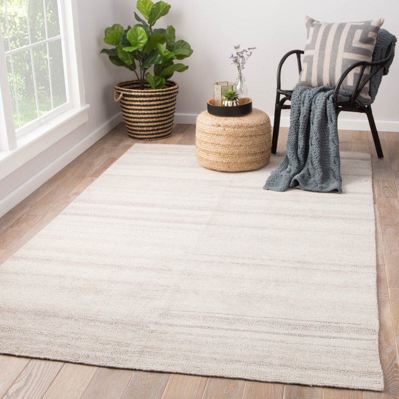 Flatweaven Cream/Taupe Indoor/Outdoor Area Rug, Rectangle 5' x 8'