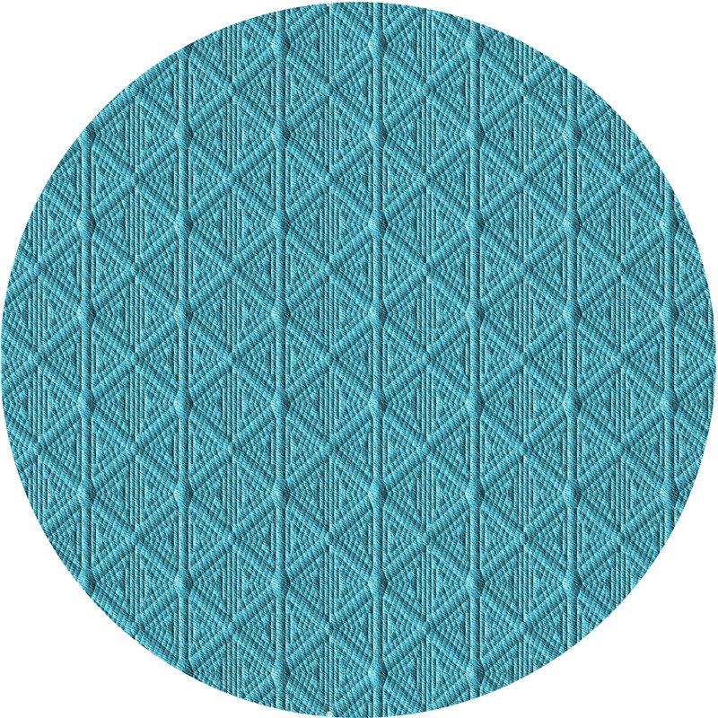 Geometric Indoor Rug, Round 7'