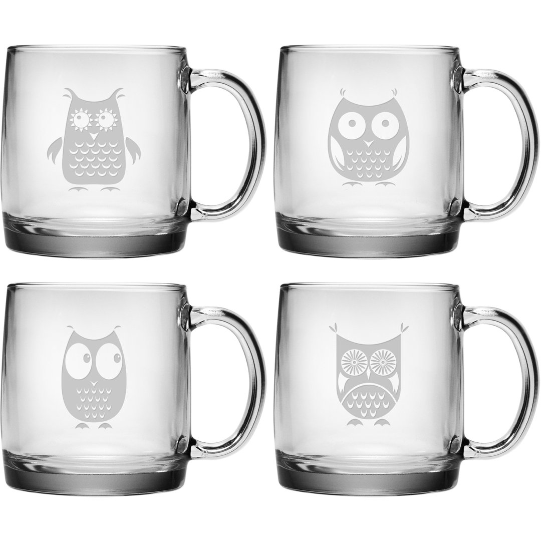 Cristina 4 Piece Coffee Mug Set Susquehanna Glass