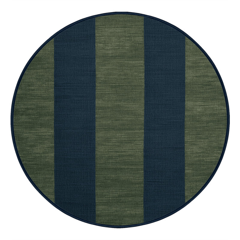 Machine Washable Checkered Gray Area Rug, Round 5'