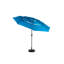 Parasol automatique en aluminium à 3 niveaux de 10 pi - auvent bleu foncé, pratique pour une utilisation extérieure dans le patio et la piscine