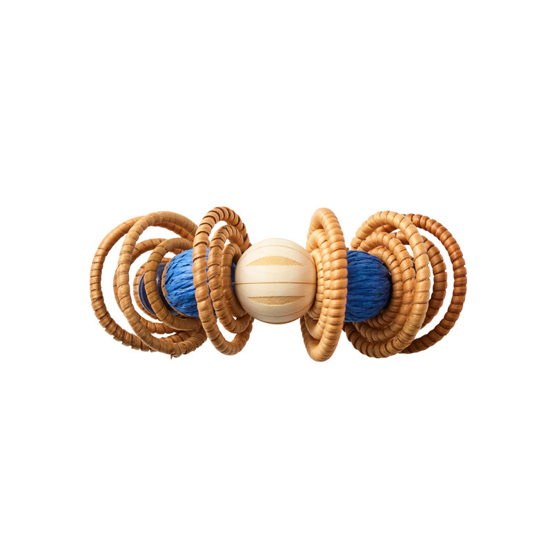 Calypso Napkin Ring, Blue/Natural