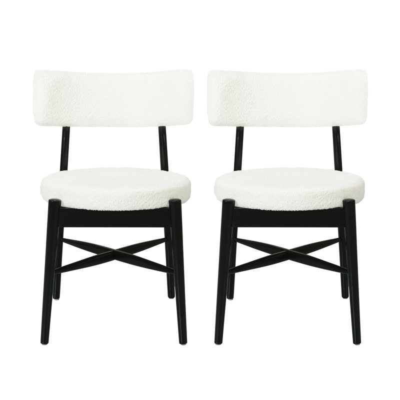 Fabric Upholstered Dinning Chairs, Black