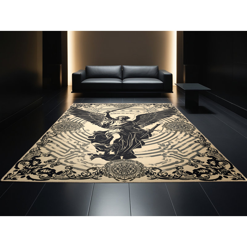 Tapis beige moelleux moelleux et moelleux Pitkin, 2 x 4