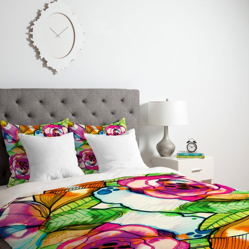 Ensemble de housse de couette jardin de fantaisie Cayenablanca, Très grand, Léger