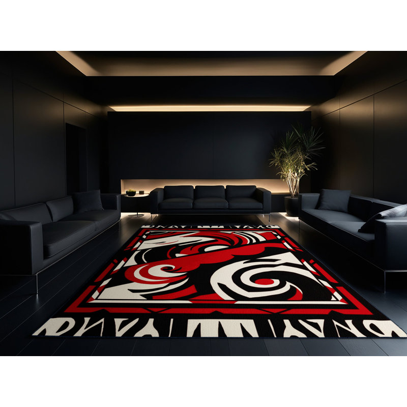 Sinister Swirl Rug, Rectangle 6' x 9'