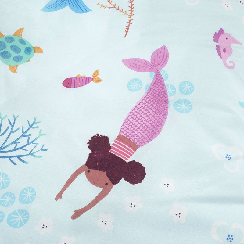 Mermaid Duvet Cover Set, Double - 2 Pillowcase