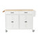 54'''' Wide Rolling Kitchen Cart With Solid Wood Top