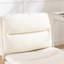 Chaise à hauteur réglable en blanc, idéale pour le bureau et le meuble-lavabo avec une large assise en fer, blanc