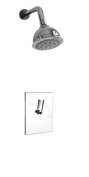 Robinet de douche thermostatique Plaza, Nickel poli