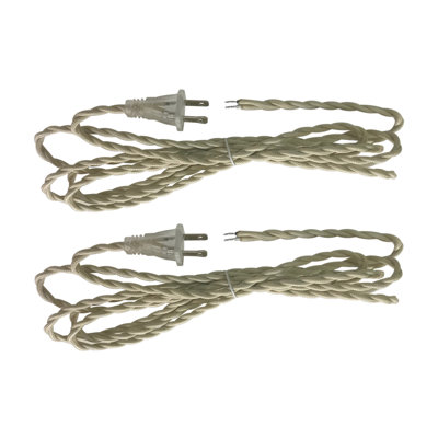 Cordon de lampe torsadée couvert de tissu