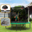 Trampoline citrouille 10 pi, trampoline d'extérieur avec panier de basketball, filet et échelle-127284677