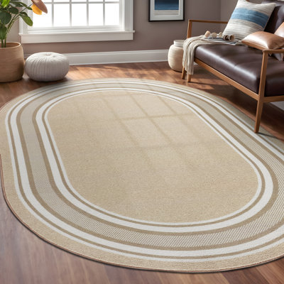 Avigail Beige Non-Slip Area Rug