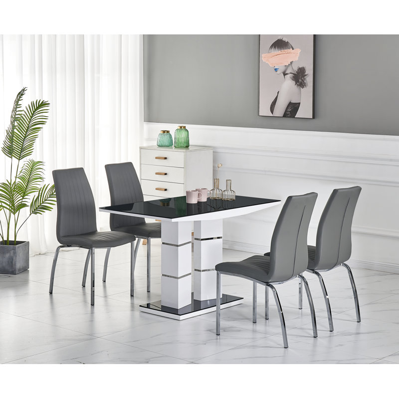 Shellman 4 - Person Dining Set, Grey
