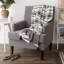 Jeté en coton à imprimé chevrons-407134559