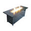 Table de foyer d'extérieur au propane de 57 po au gaz, aluminium, table de salle à manger de foyer de 50000 BTU avec couvercle, verre à feu, rectangulaire, certification ETL, pour terrasse de jardin-1403958146