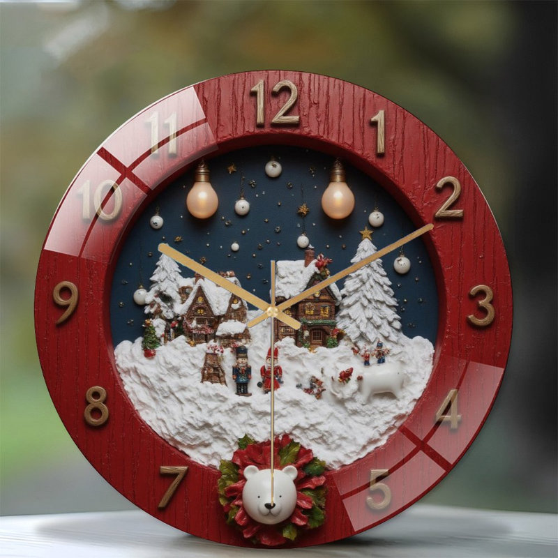 Horloge murale de Noël 12 po