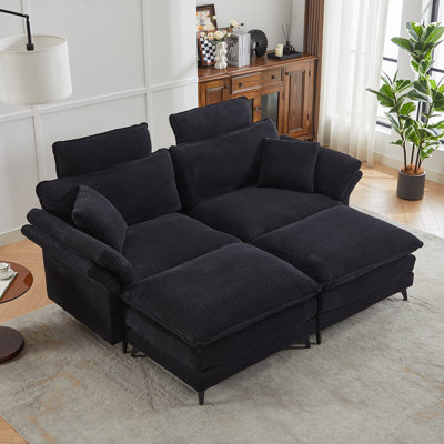 Canapé modulaire à assise profonde 85,8 po