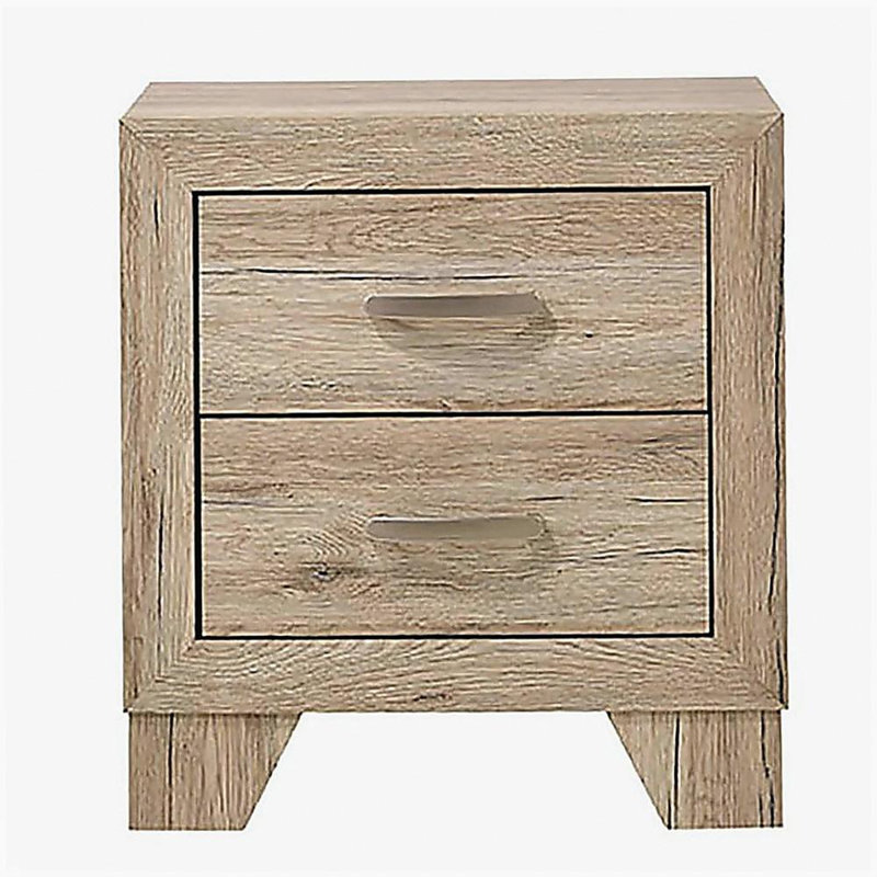 Table de chevet 2 tiroirs Natural