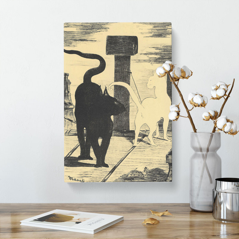 The Cats Rendezvous Vol.1 by Edouard Manet - Wrapped Canvas Painting, 60cm H x 40cm W x 3cm D