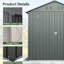 6 x 6 pi Remise de rangement extérieure durable avec ensemble de fenêtre et de fondation pour meubles de jardin et outils, noir