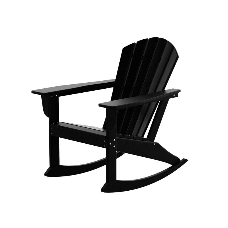 Chaise Adirondack berçante en PEHD Altura, Noir, noir, noir, noir