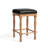 Counter Height Bar Stools, Backless Kitchen Counter Stools, Mid Century Modern Upholstered with Solid Wood Frame & Oil Wax Leather for Kitchen Island Dining Room-511295686-511295687