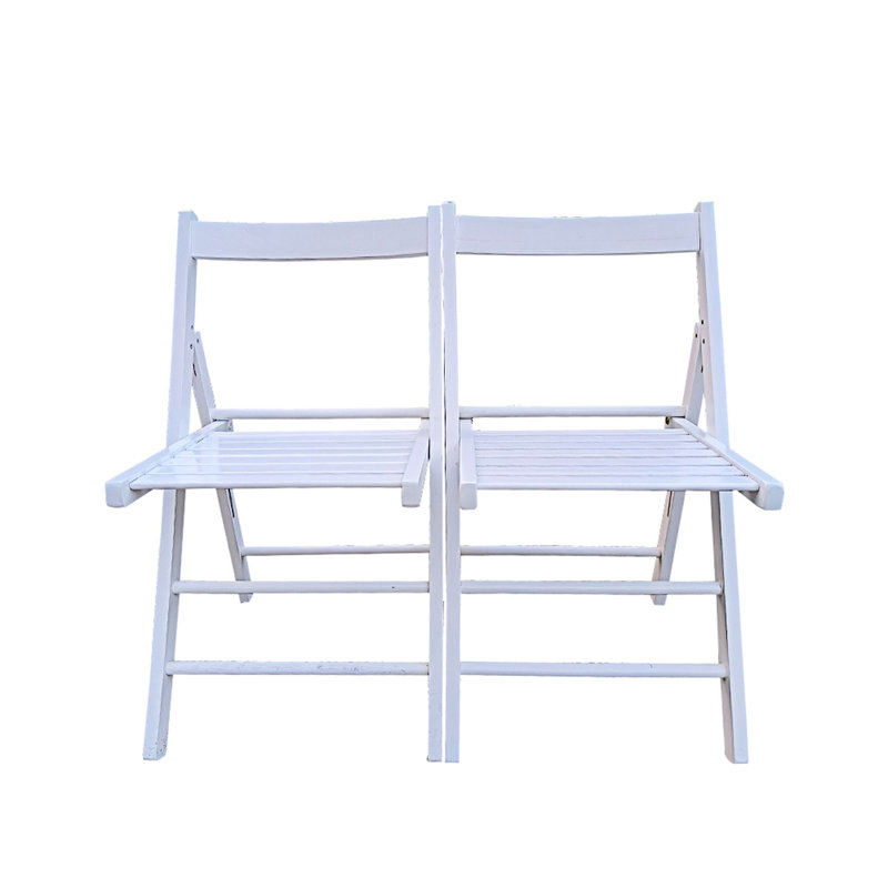 Ensemble de 2 chaises pliantes en bois