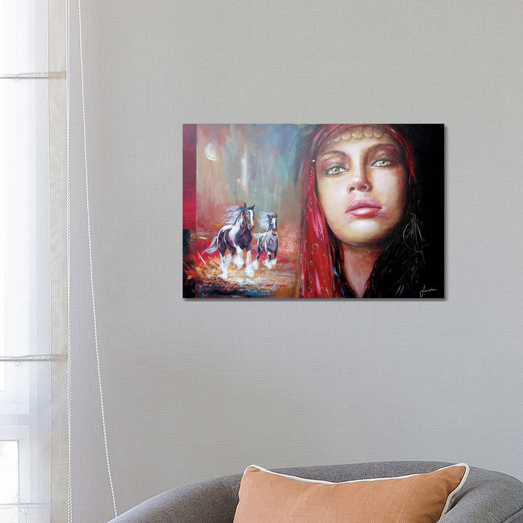 Gypsy Beauty von Sinisa Saratlic - Galerie-verpackte Leinwand Giclée auf Leinwand