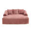 Chaise longue d'intérieur surdimensionnée et comprimée avec coussins décoratifs et accoudoirs, canapé-lit rembourré en chenille-856688269