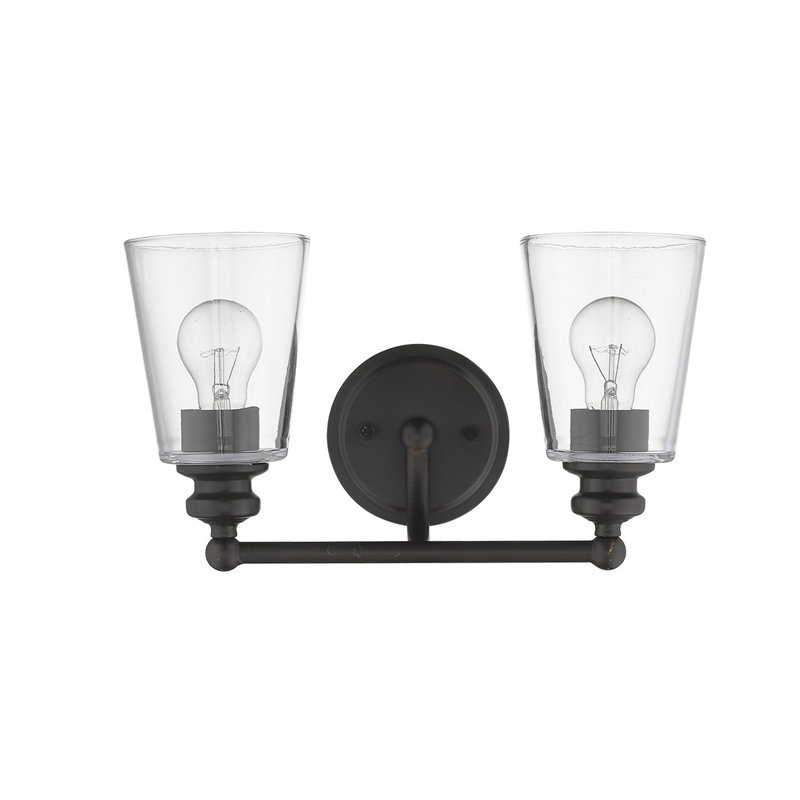 Éclairage pour meuble-lavabo 2 lumières Hogue, Bronze huilé