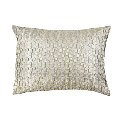 Metallic Mosaic Silk Pillow Cover & Insert