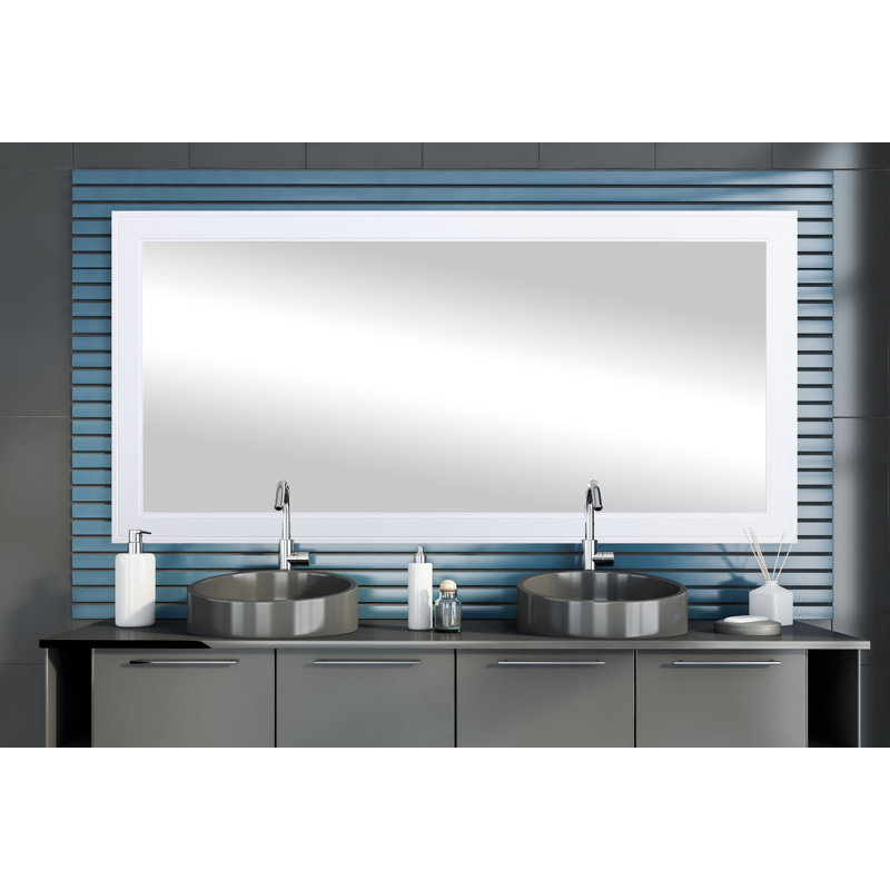 Bornhardt Engineered Wood Wall Mirror, 35" x 64", White