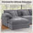 152" Oversized Modular Sectional Sofa Cloud Couch-996580705