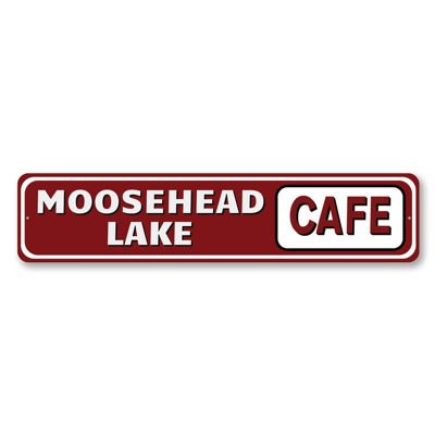Plaque en aluminium Lake Cafe