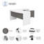 Ensemble de bureau avec classeur Echo Bow-905852400