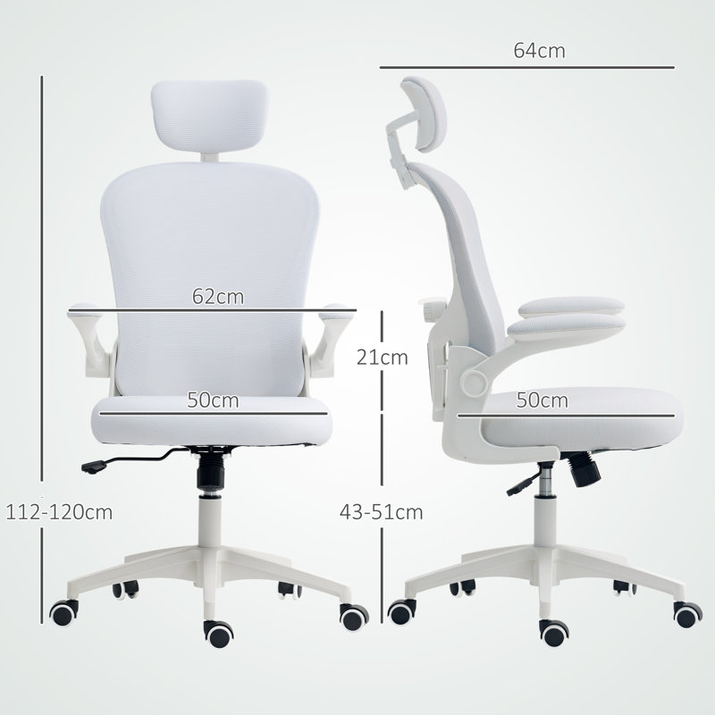 Foam Padding Office Chair, White