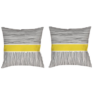 Striped Reversible Throw Pillow