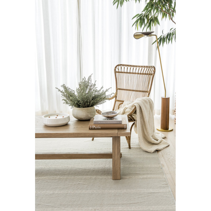 Hand Tufted Striped Area Rug in Blue, Runner 2'6" x 8'