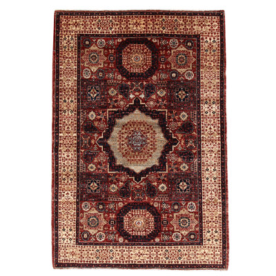 Hand-Knotted Wool RED / IVORY Area Rug