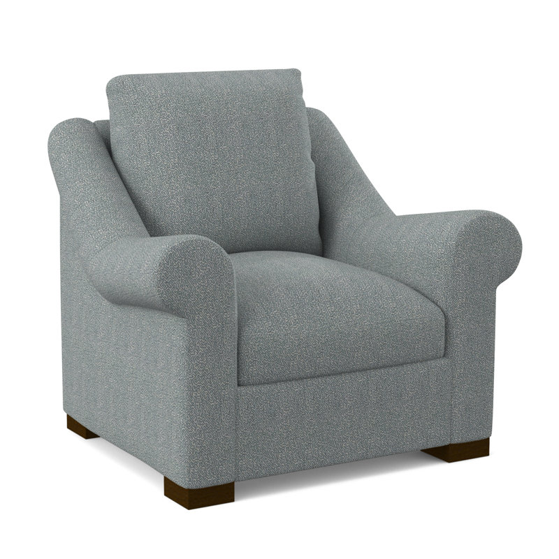 Chaise Canyon, Noyer noir, Mélange de polyester cyan maya