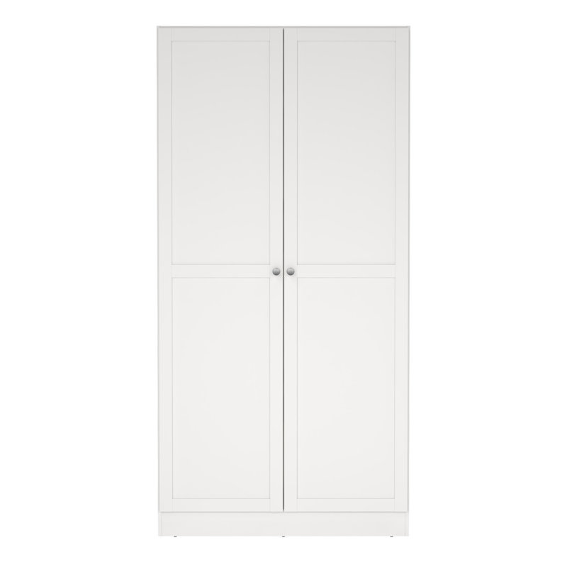 Angeletta Manufactured Wood Wardrobe, White