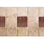 Cuivre martelé 4 po x 4 po avec carreaux linéaires - quantité 4