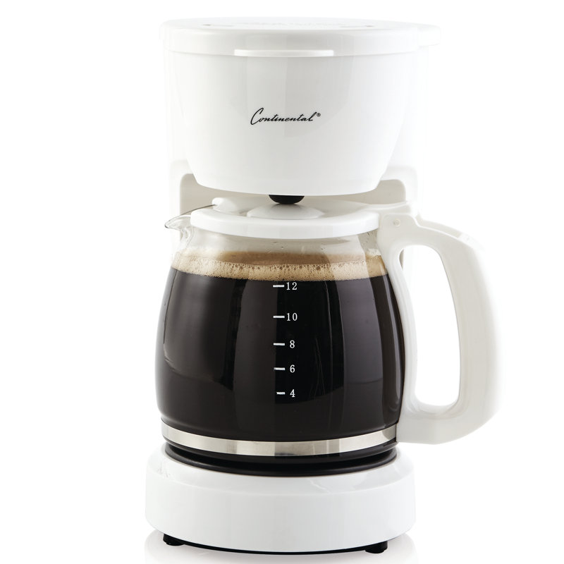 Prep & Savour 12-Cup Glass Coffee Maker, White