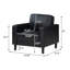 Chaise d'appoint rembourrée avec accoudoirs noirs