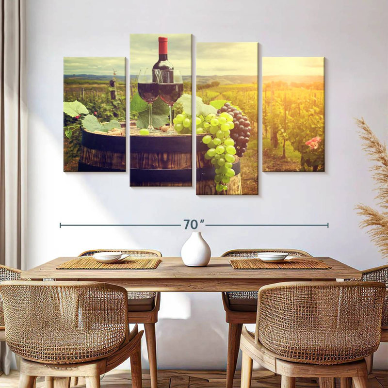 Yarlin Tuscan Vineyard Wine, 42" H x 68" W