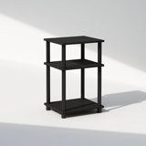 Ebern Designs Just Turn-N-Tube Open Storage Nightstand, 1 Pack, 3-Tier