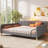 Queen Size Upholstered Daybed with 4 Support Legs-129700440