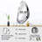 White And Grey Captivating Marble II - Marble Asymmetrical Decorative Mirror, Modern Unique Shape Large Wall Mirror, Printed Metal Art