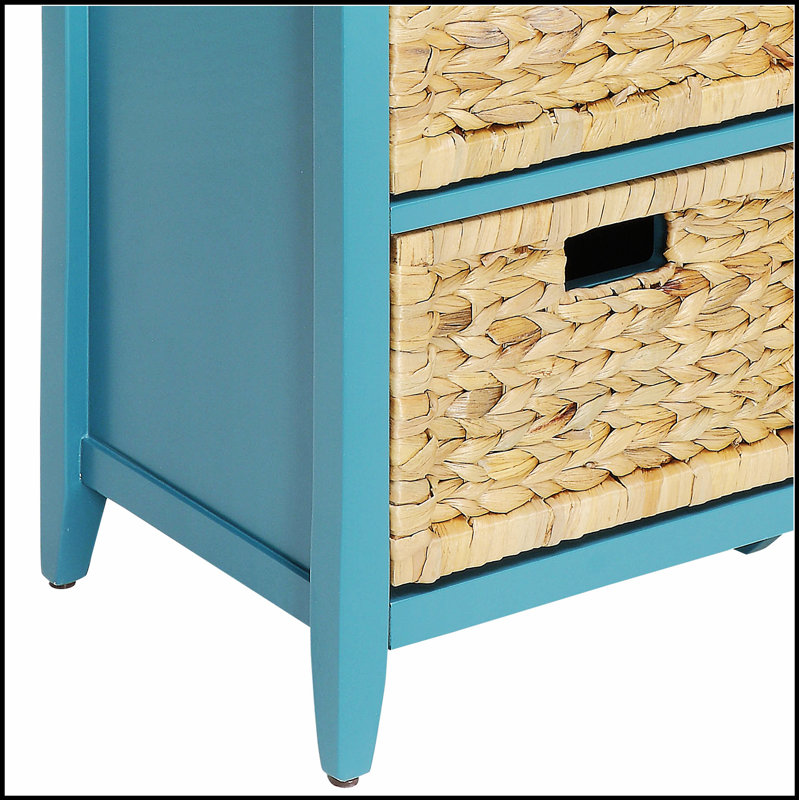 Armoire-console à finition sarcelle Flavius avec rangement spacieux et design intemporel pour les maisons modernes, Sarcelle